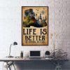Hiking Vintage Life Is Better In Hiking Boots Poster usathleteshop 1 1