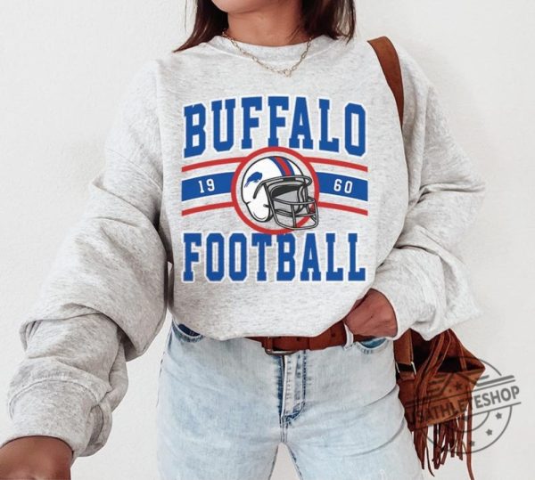 Vintage Buffalo Football Crewneck Classic Buffalo Bills Sweatshirt For Game Day Fans usathleteshop 1
