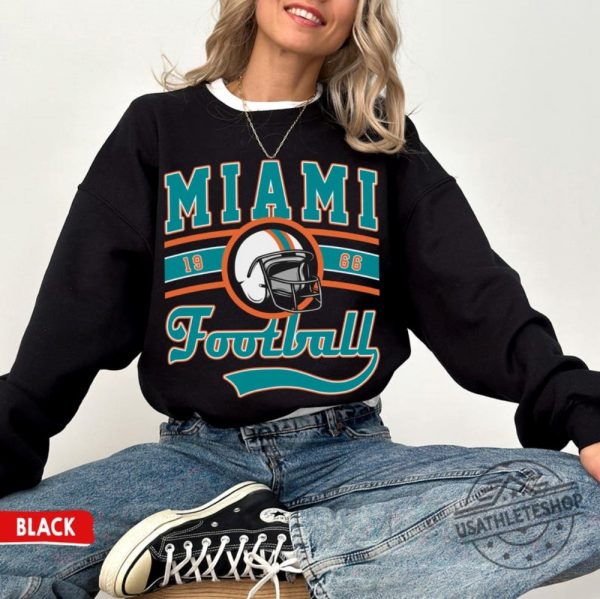Miami Football Game Day Vintage Miami Football Crewneck Sweatshirt usathleteshop 1