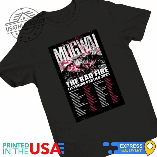 Mogwai 2025 Tour The Bad Fire Listening Parties Shirt usathleteshop 1 3