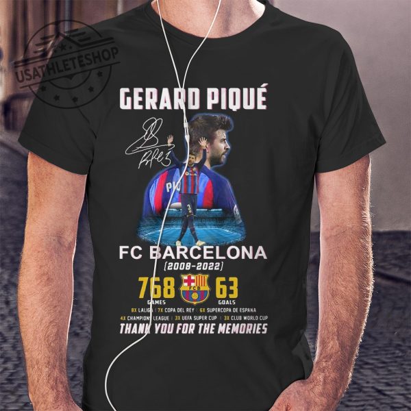 Gerard Pique Fc Barcelona 20082022 Shirt Thank You For The Memories Tribute Tee usathleteshop 1