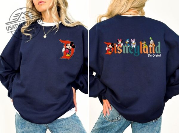 Disneyland Original Sweatshirt Mickey And Friends Vintageinspired Pullover usathleteshop 1 1