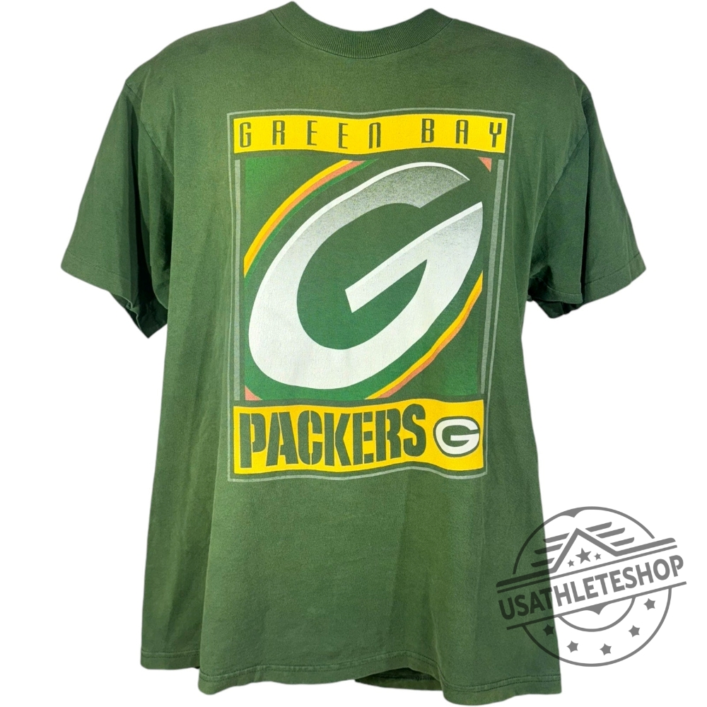 Vintage Green Bay Packers Logo Nfl Tee usathleteshop 1