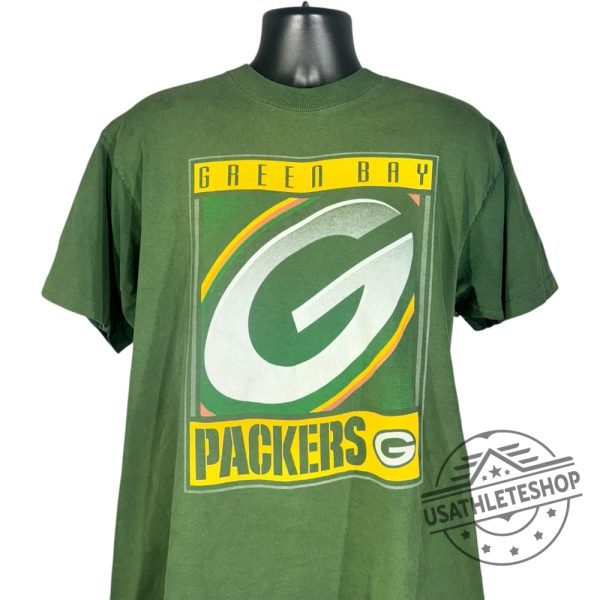 Vintage Green Bay Packers Logo Nfl Tee usathleteshop 1 1