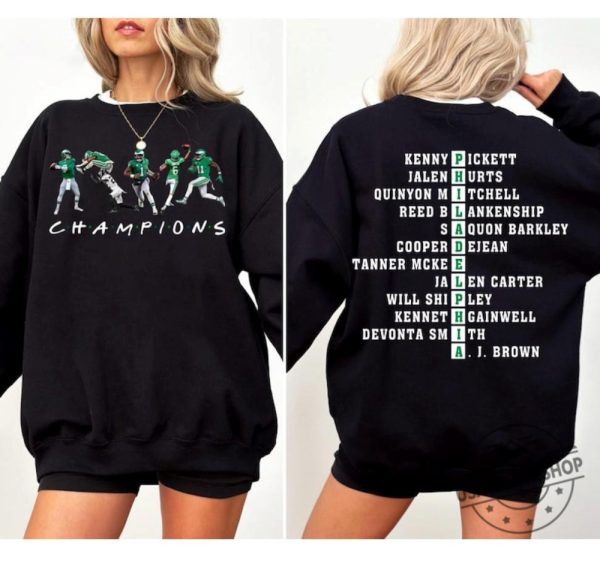 Philadelphia Football Champs Players Version 2 Side Vintage Sweatshirt usathleteshop 1