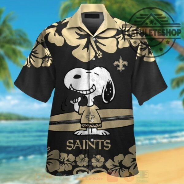 Nfl New Orleans Saints And Snoopy Hawaiian Shirt Short