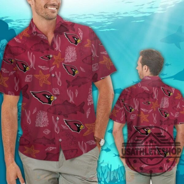 Nfl Arizona Cardinals Starfish 3D Hawaiian Shirt Short