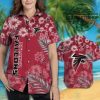 Nfl Atlanta Falcons White Hibiscus Flower Hawaiian Shirt Short
