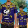 Nfl Baltimore Ravens Snoopy And Woodstock Hawaiian Shirt Short