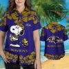 Nfl Baltimore Ravens Snoopy And Woodstock Hawaiian Shirt Short