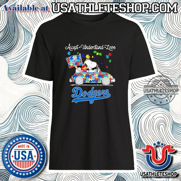 Snoopy Accept Understand Love Los Angeles Dodgers Tshirt