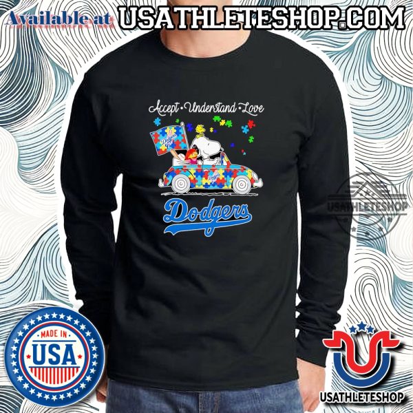 Snoopy Accept Understand Love Los Angeles Dodgers Tshirt