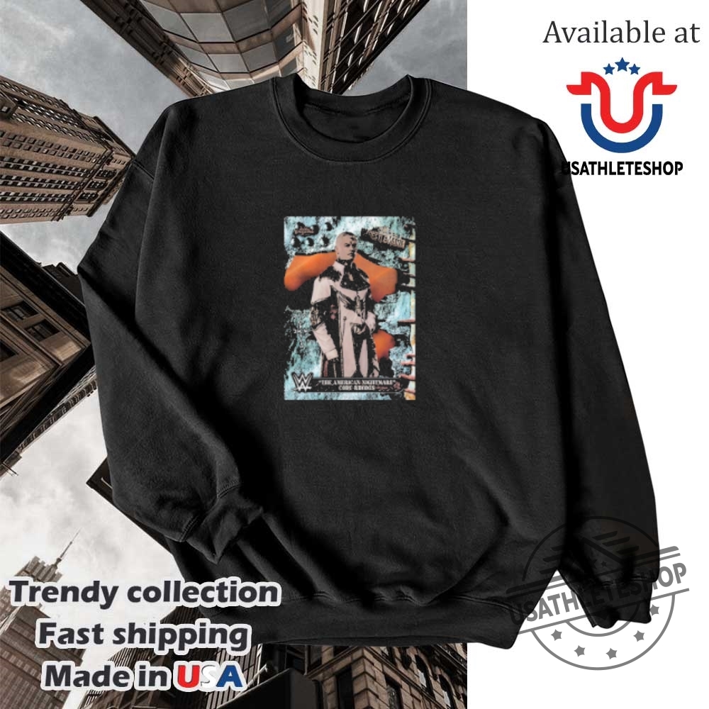 The American Night Mare Cody Rhodes With Topps Chrome Wwe Cactus Jack X Wrestlemania 41 2025 Tshirts 5 The American Night Mare Cody Rhodes With Topps Chrome WWE Cactus Jack x WrestleMania 41 2025 T-shirts