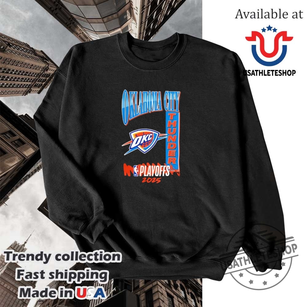 Oklahoma City Thunder 2025 Nba Playoffs Tshirt 5 Oklahoma City Thunder 2025 NBA Playoffs T-shirt