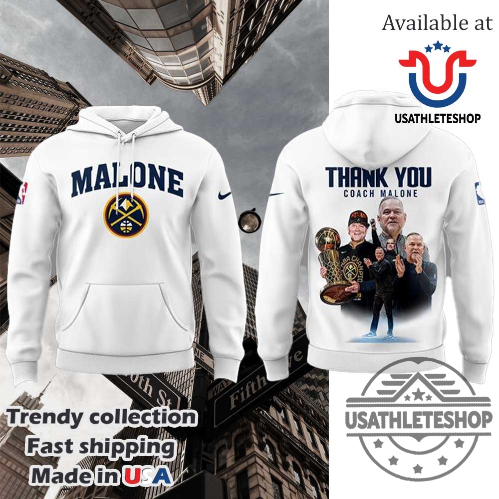 "Shop Trendy Hoodies: NBA and NCAA Team Styles Explored" 6 Coach Malone Denver Nuggets 3D Hoodie