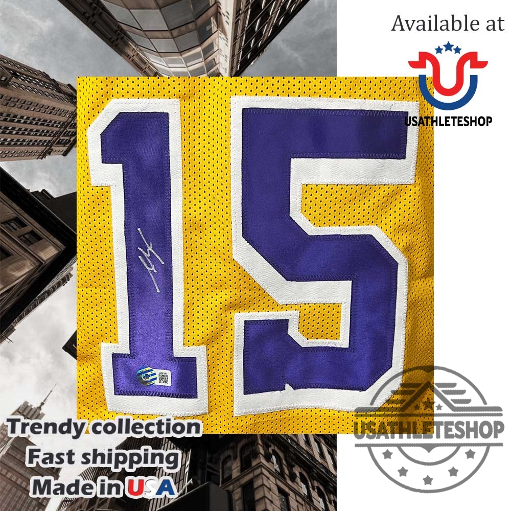 Austin Reaves Signed Los Angeles Yellow Basketball Jersey 4 Austin Reaves Signed Los Angeles Yellow Basketball Jersey