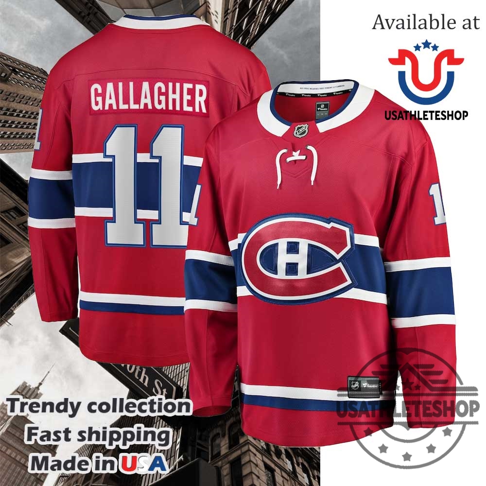 "Shop Trendy Hoodies: NBA and NCAA Team Styles Explored" 11 Brendan Gallagher Montreal Canadiens Fanatics Home Premier Breakaway Player