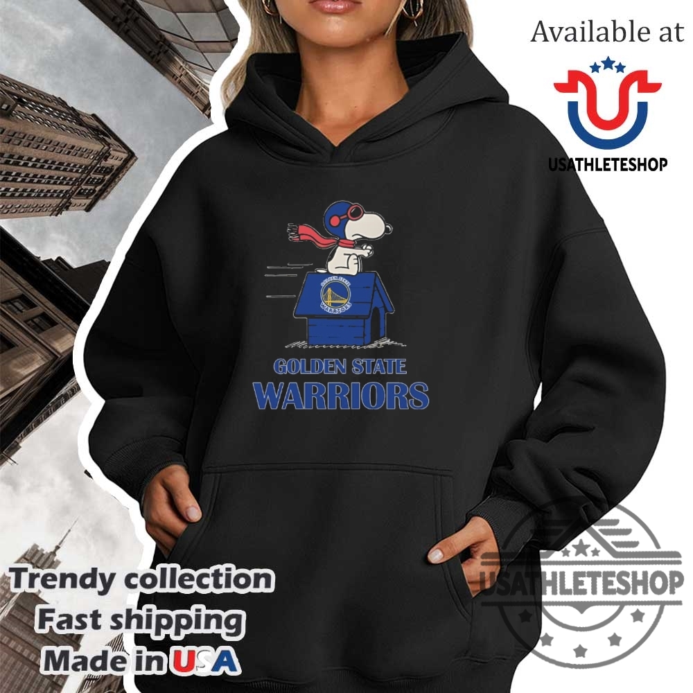 Golden State Warriors Nba Basketball Snoopy House 2025 Tshirts 4 Golden State Warriors NBA basketball Snoopy House 2025 T-shirts