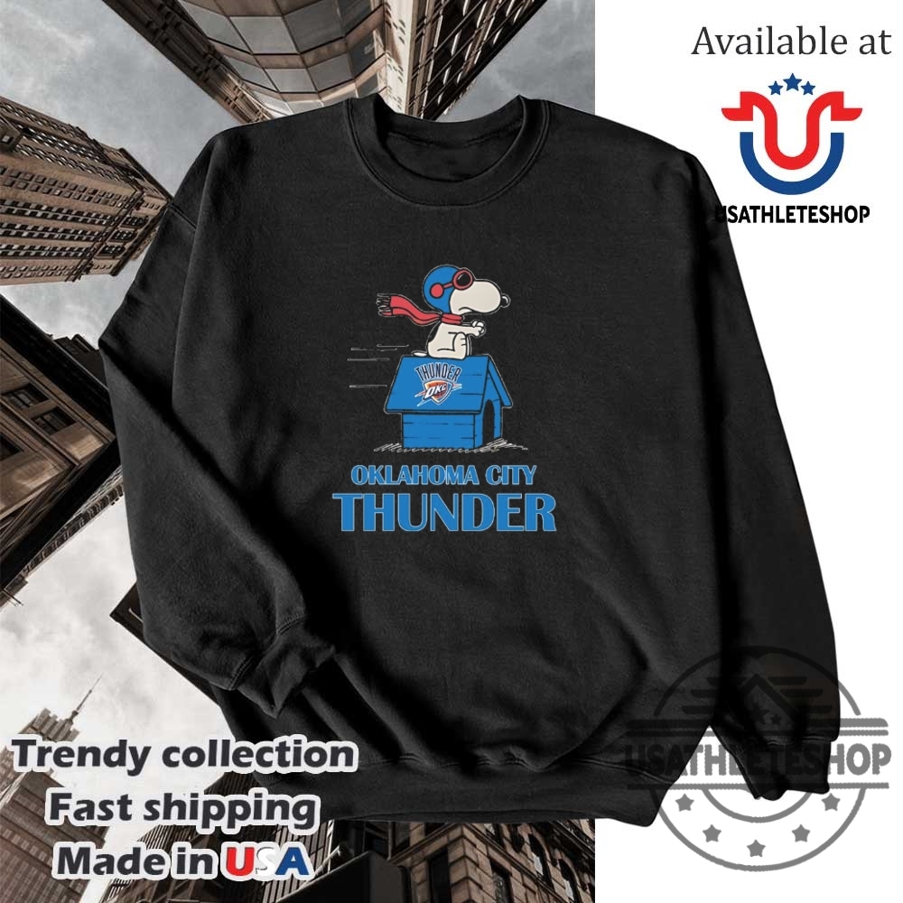 Oklahoma City Thunder Nba Basketball Snoopy House 2025 Tshirts 5 Oklahoma City Thunder NBA basketball Snoopy House 2025 T-shirts