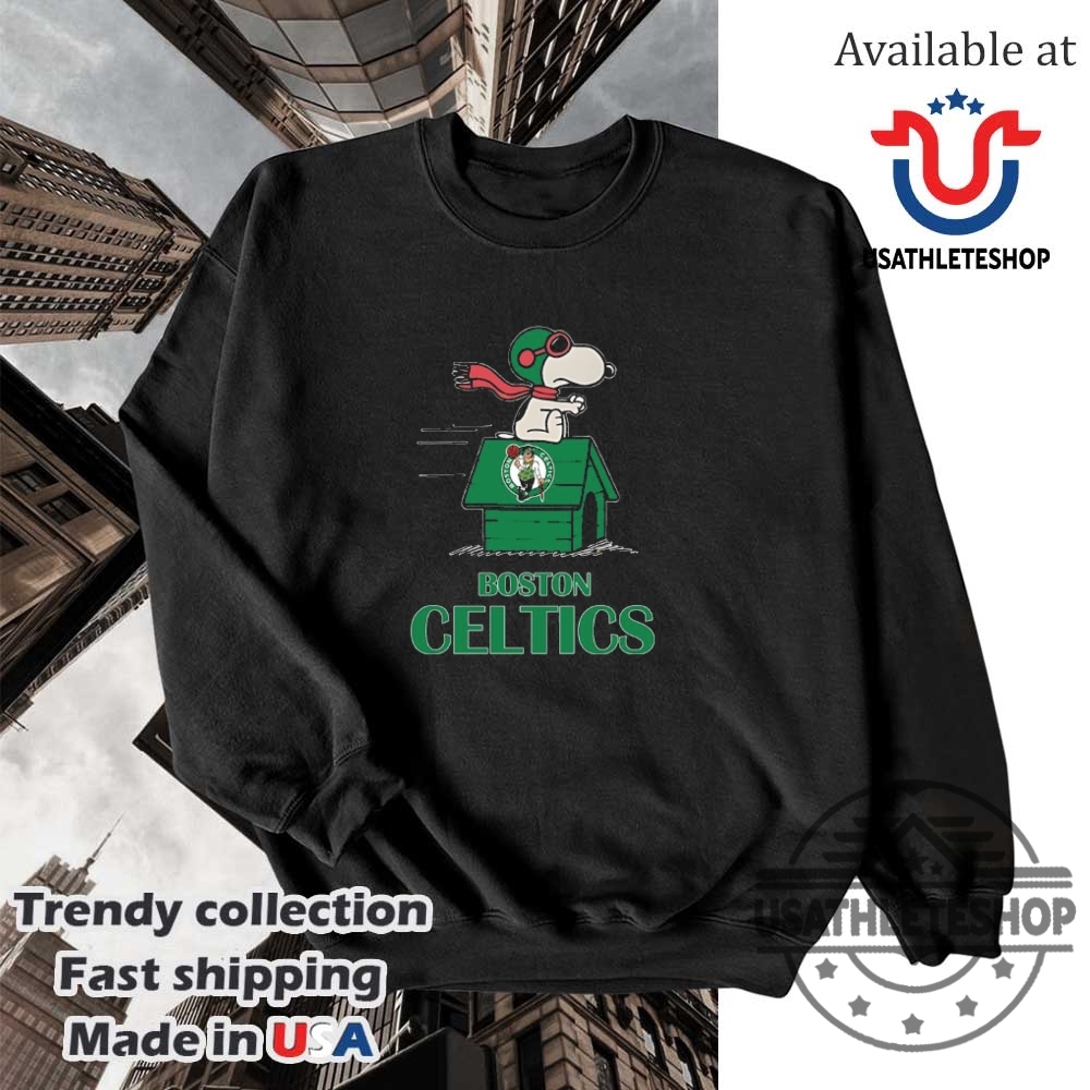 Boston Celtics Nba Basketball Snoopy House 2025 Tshirts 5 Boston Celtics NBA basketball Snoopy House 2025 T-shirts