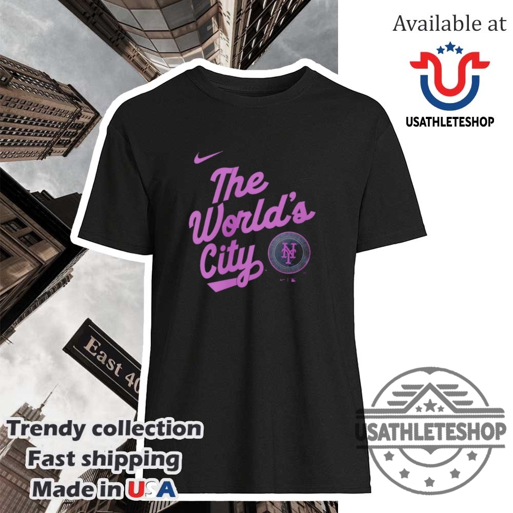 "Top 2025 Sports Fan T-Shirts: NBA, MLB, NHL Playoff Gear" 29 New York Mets 2025 City Connect The Worlds City Shirt