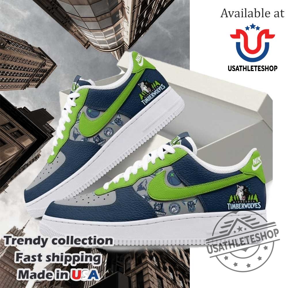 Minnesota Timberwolves Nike Collaboration Limited Edition Air Force 1 Shoes