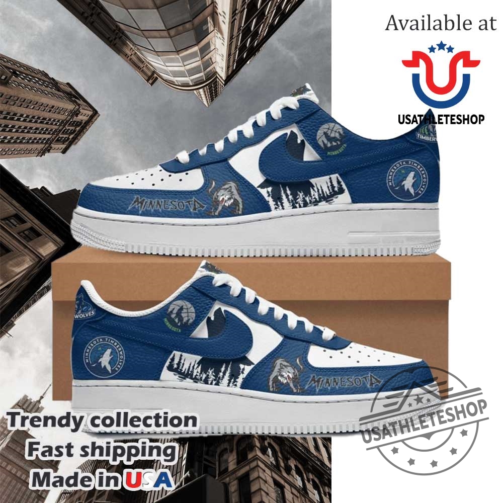 Minnesota Timberwolves X Nike Air Force 1 Limited Edition Custom Sneakers
