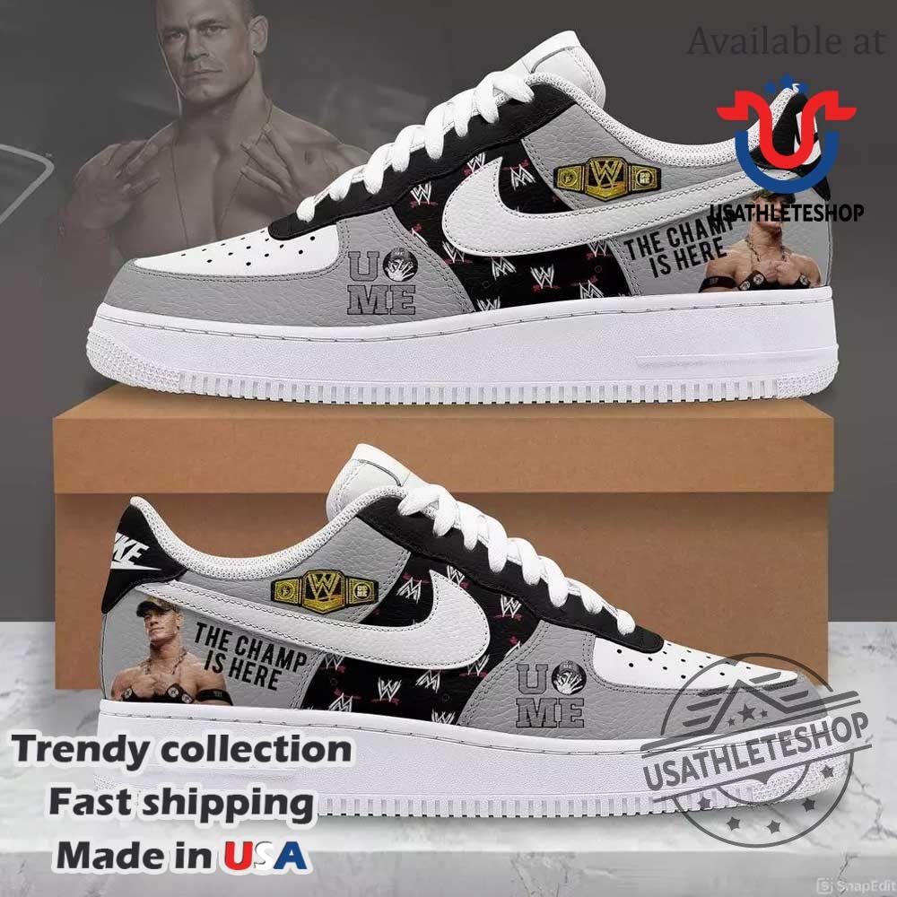 Wwe John Cena The Champ Is Here Air Force 1 Sneaker Shoes Wrestling Fan Edition 3 WWE John Cena “The Champ Is Here” Air Force 1 Sneaker Shoes – Wrestling Fan Edition