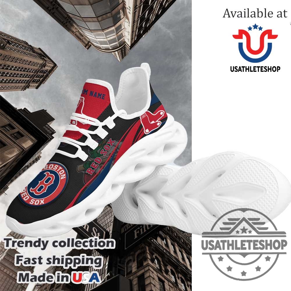 Boston Red Sox Mascot Custom Name Sneakers Max Soul Running Shoes White Sole 3 Boston Red Sox Mascot Custom Name Sneakers – Max Soul Running Shoes White Sole