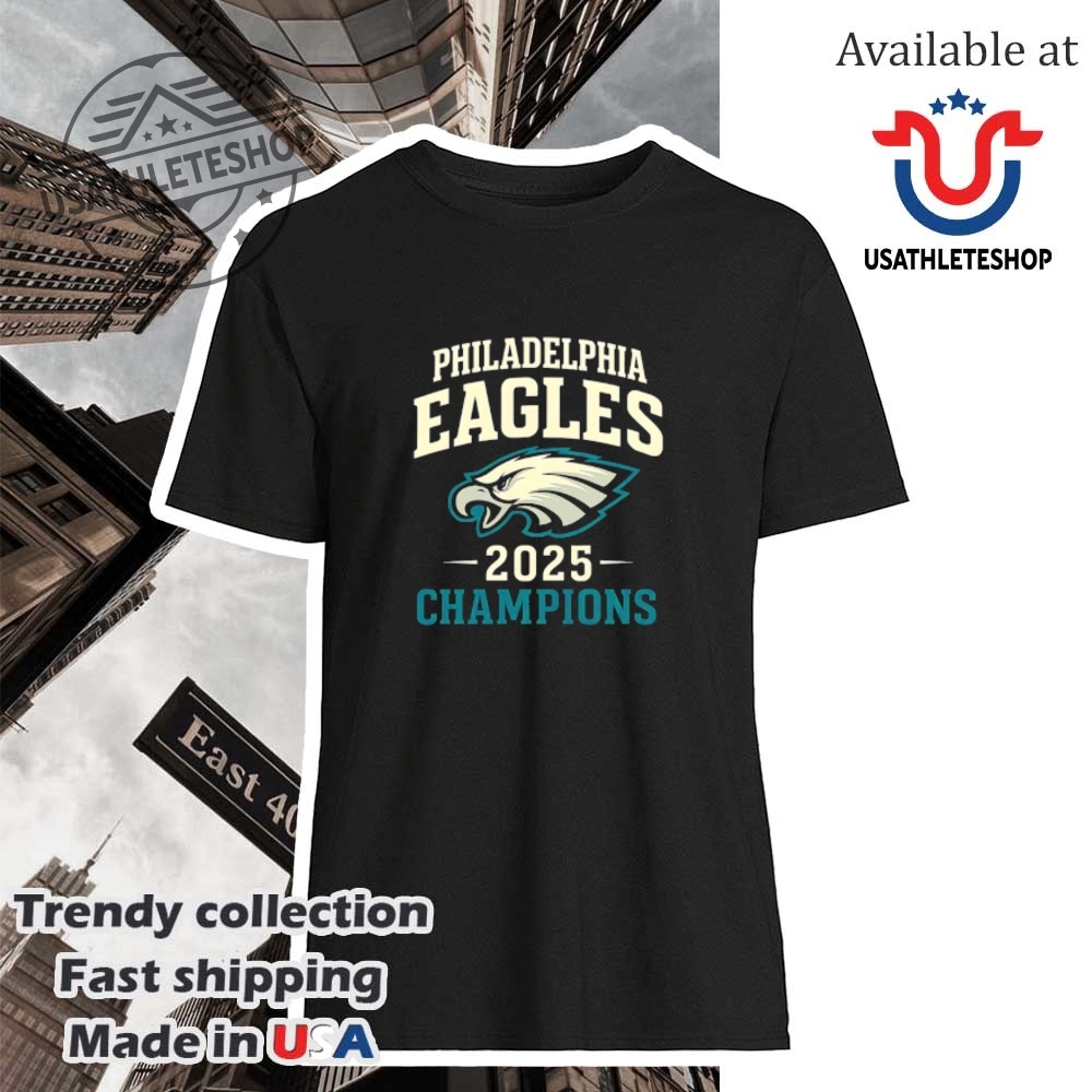 "Ultimate Sports Fan Gear: Eagles, Lakers, Knicks Championship Tees" 3 Philadelphia Eagles 2025 Champions Shirt Official Super Bowl Fan Tee