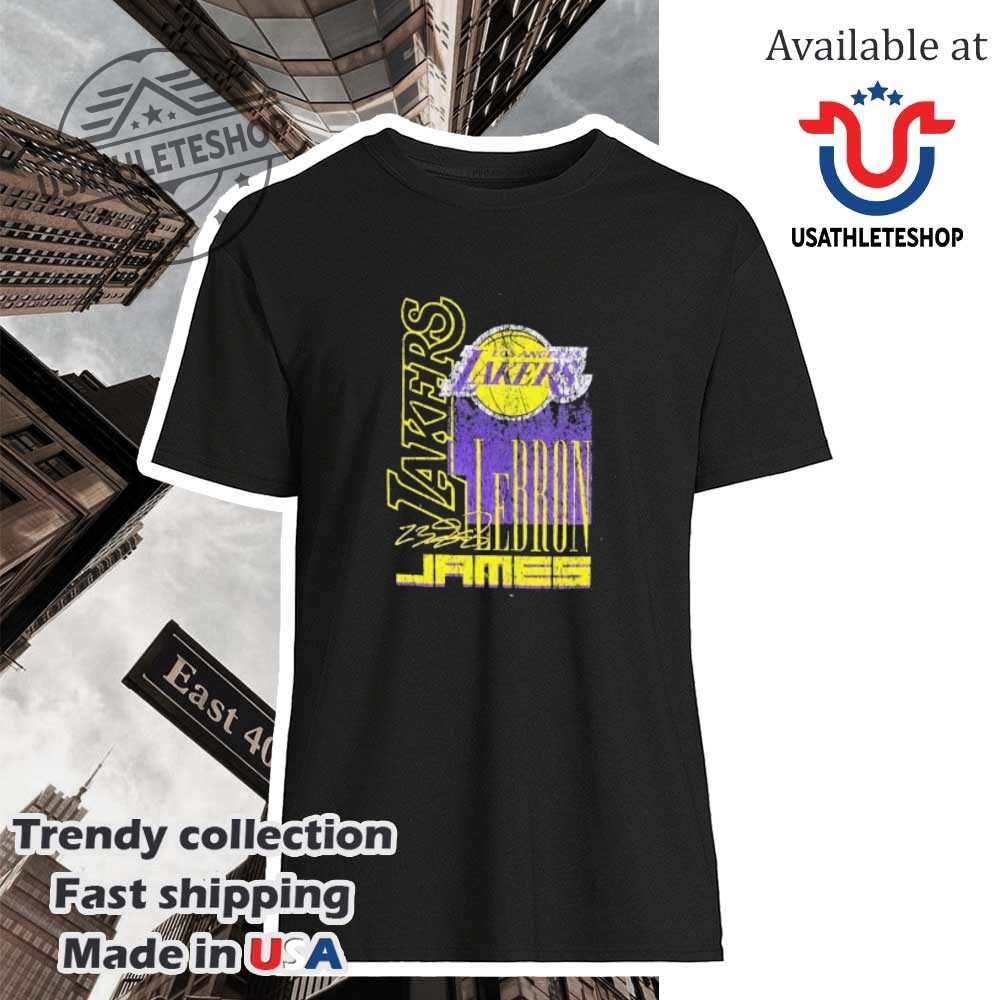 "Ultimate Sports Fan Gear: Eagles, Lakers, Knicks Championship Tees" 4 Lebron James Los Angeles Lakers Signature Vintage Shirt Basketball Legend Tee