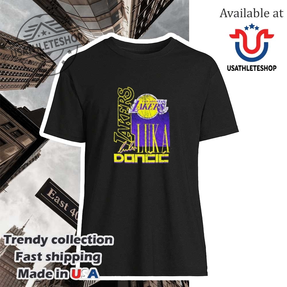 "Ultimate Sports Fan Gear: Eagles, Lakers, Knicks Championship Tees" 9 Luka Doncic Los Angeles Lakers Signature Vintage Shirt Nba Player Tee