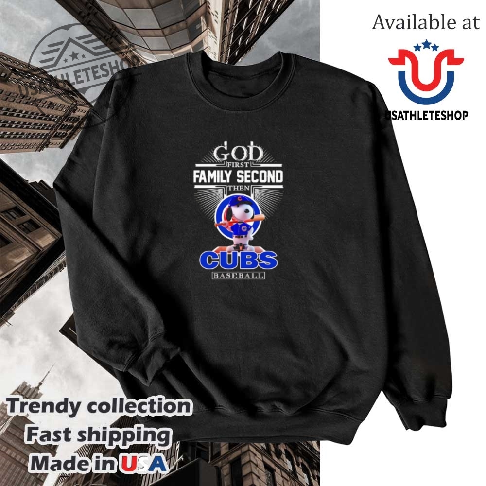 Snoopy God First Family Second Chicago Cubs Baseball Shirt Fan Favorite Tee 5 Snoopy God First, Family Second Chicago Cubs Baseball Shirt – Fan Favorite Tee