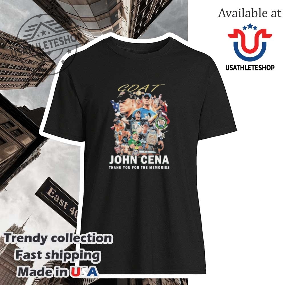 Goat John Cena Thank You For The Memories 2025 Signature Shirt