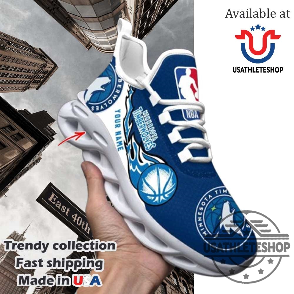Personalized Minnesota Timberwolves Fireball Max Soul Sneakers Custom Name White Sole 3 Personalized Minnesota Timberwolves Fireball Max Soul Sneakers – Custom Name White Sole
