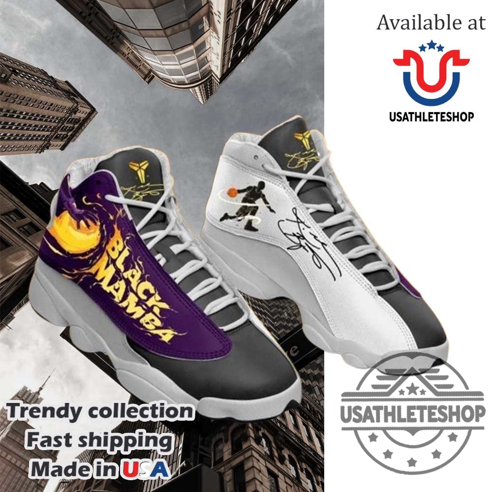 Kobe Bryant La Lakers Basketball Air Jordan 13 Sneakers Tribute Edition 3 Kobe Bryant LA Lakers Basketball Air Jordan 13 Sneakers – Tribute Edition