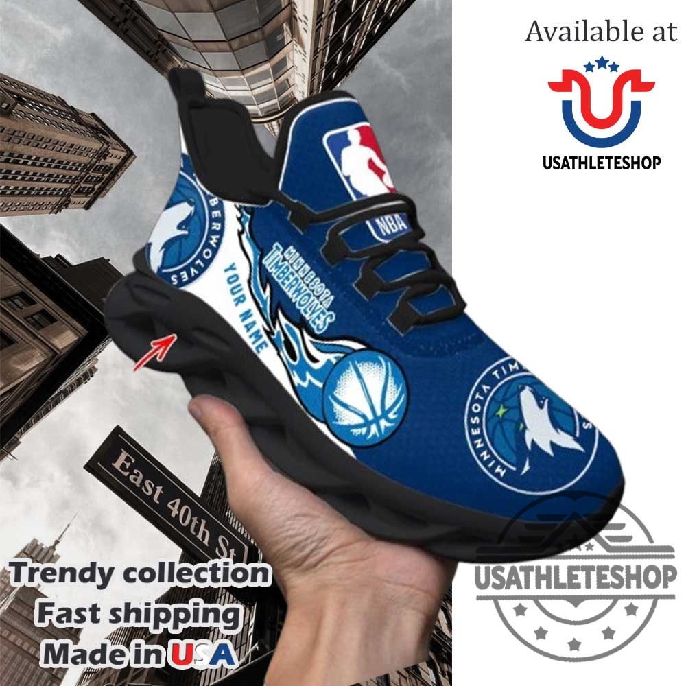 Personalized Minnesota Timberwolves Fireball Max Soul Sneakers Custom Name Black Sole 3 Personalized Minnesota Timberwolves Fireball Max Soul Sneakers – Custom Name Black Sole