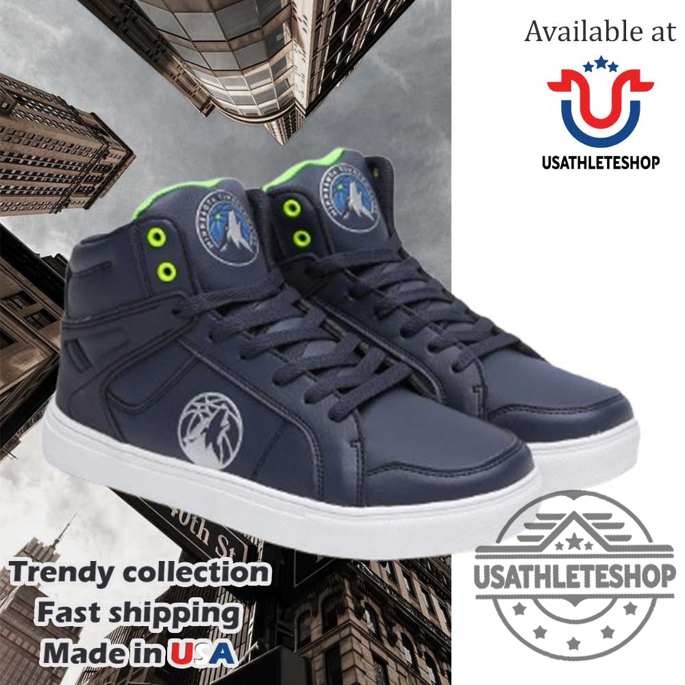 "Top 5 Must-Have Lakers and Timberwolves Themed Sneakers for Fans" 9 Nba Minnesota Timberwolves Navy Hightop Sneakers Mens Basketball Shoes