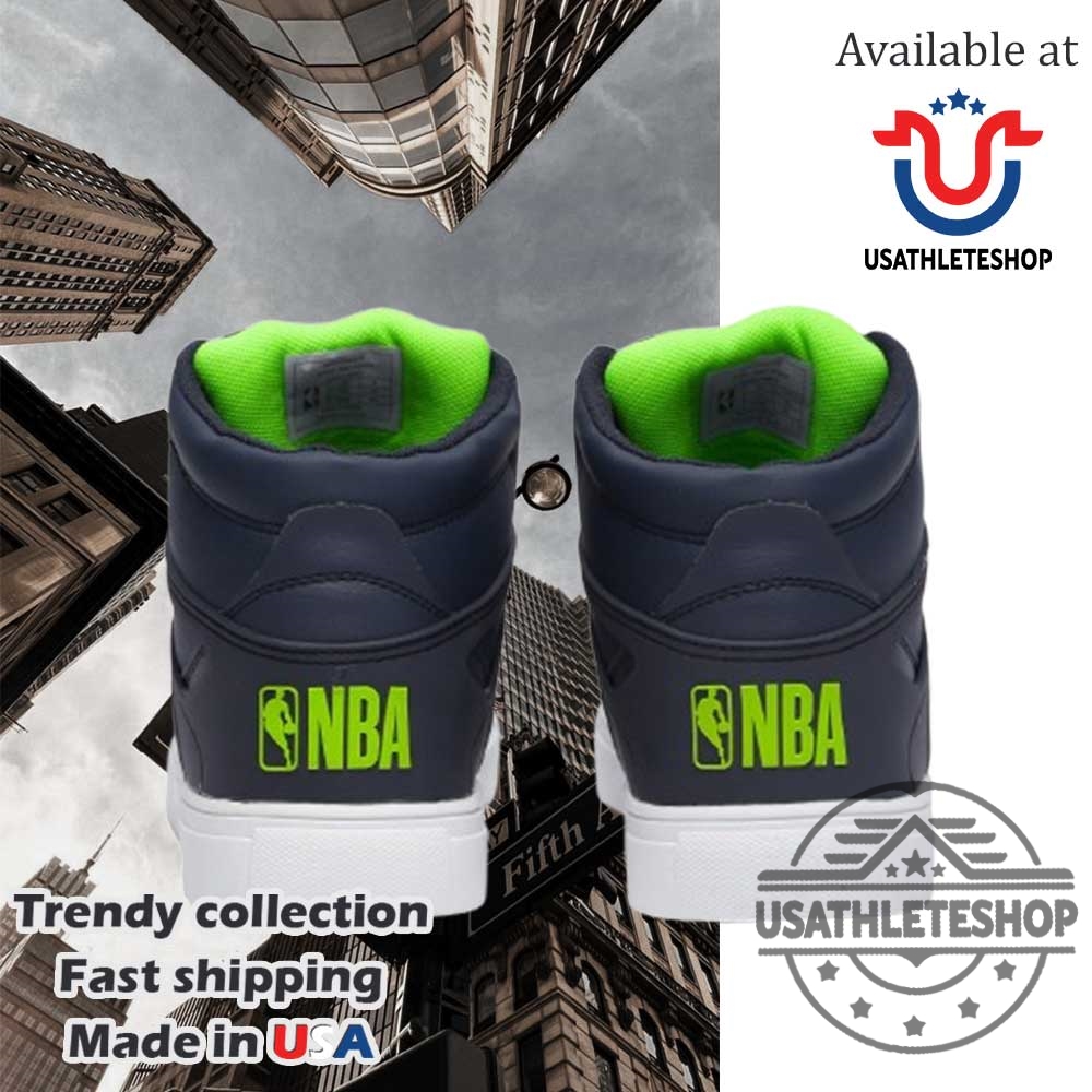 Nba Minnesota Timberwolves Navy Hightop Sneakers Mens Basketball Shoes 4 NBA Minnesota Timberwolves Navy High-Top Sneakers – Men’s Basketball Shoes