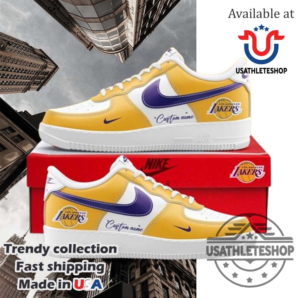 Los Angeles Lakers X Nike Limited Edition Air Force 1 Sneakers Gold Edition