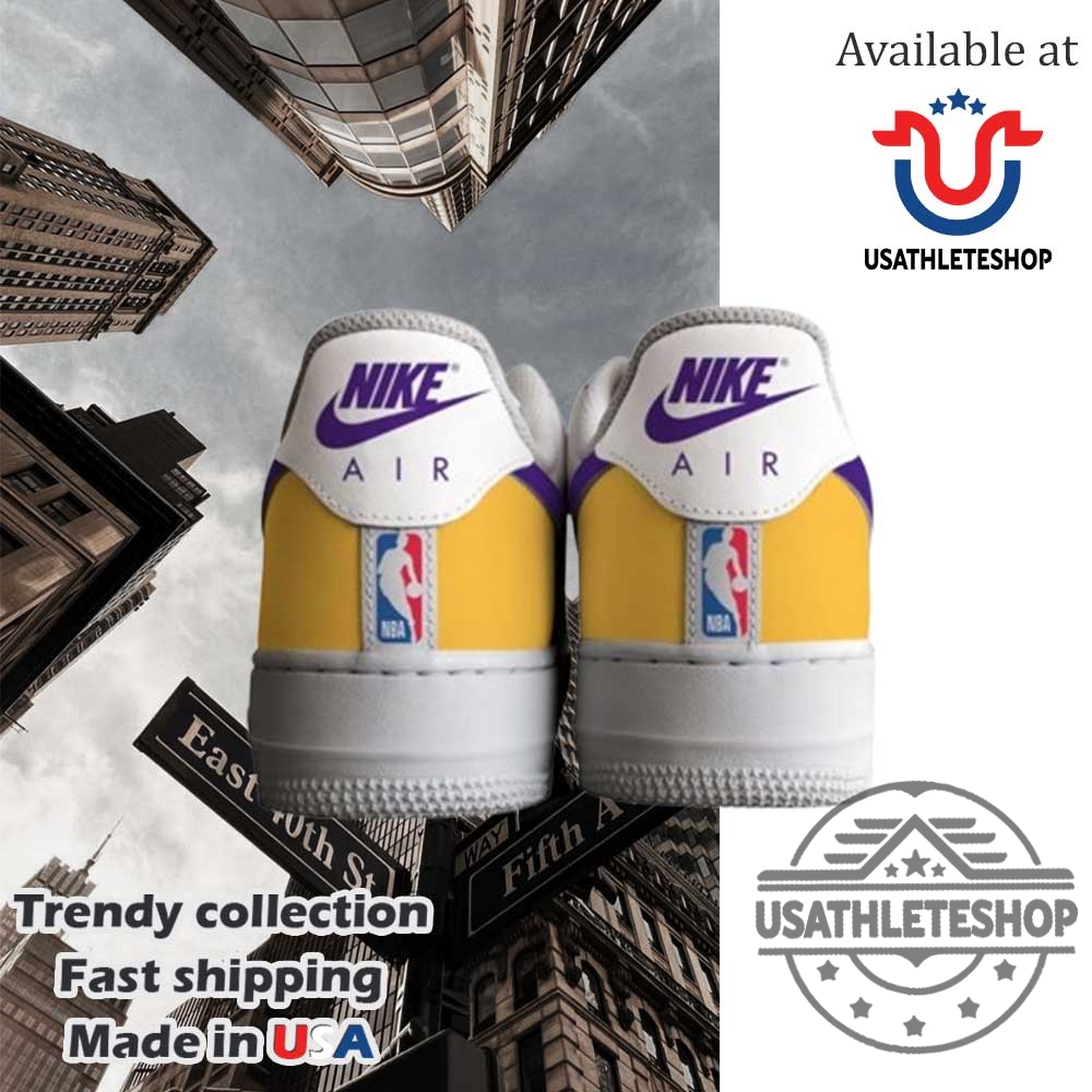 Los Angeles Lakers X Nike Limited Edition Air Force 1 Sneakers Gold Edition 3 Los Angeles Lakers x Nike Limited Edition Air Force 1 Sneakers – Gold Edition