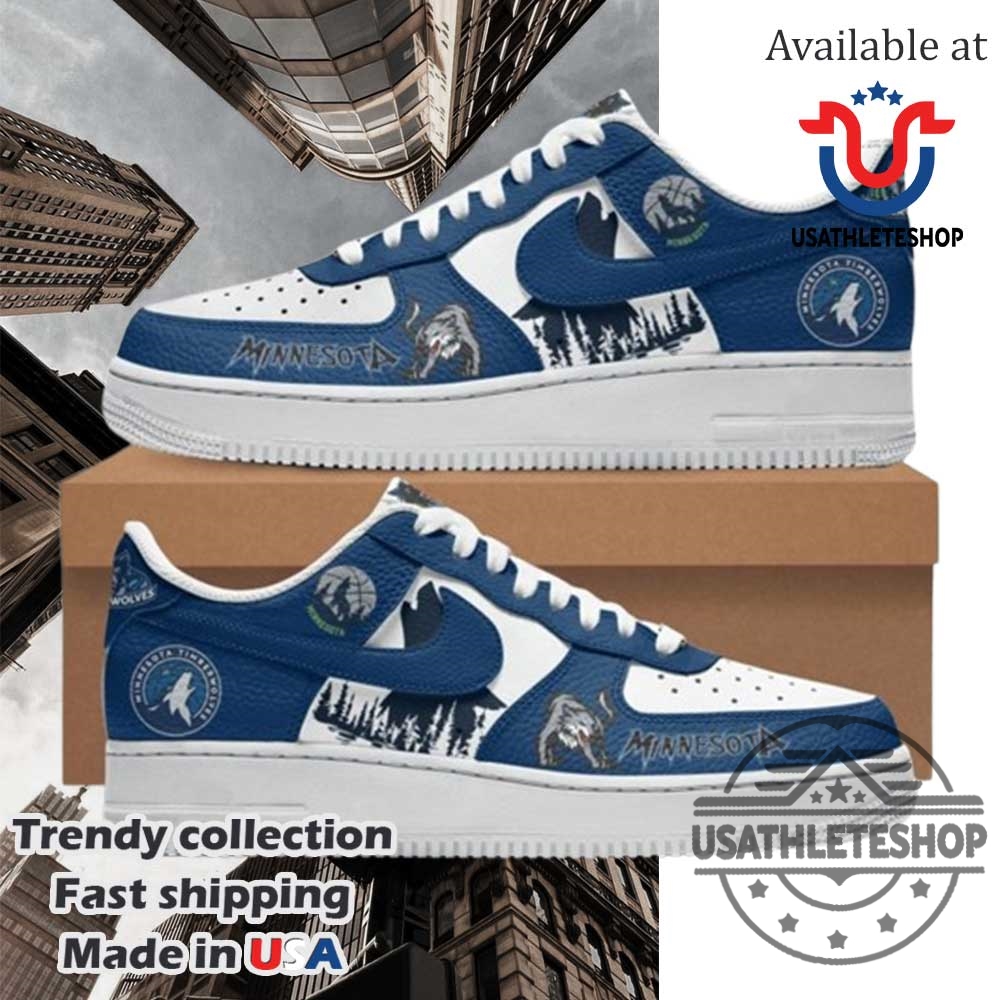 Minnesota Timberwolves Custom Air Force 1 Sneakers Personalized Nba Fan Shoes