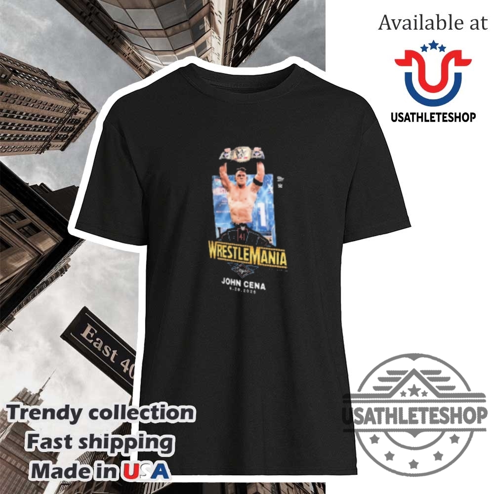 John Cena Wrestlemania 41 Las Vegas X Wwe Topps Now Tshirt April 20 2025