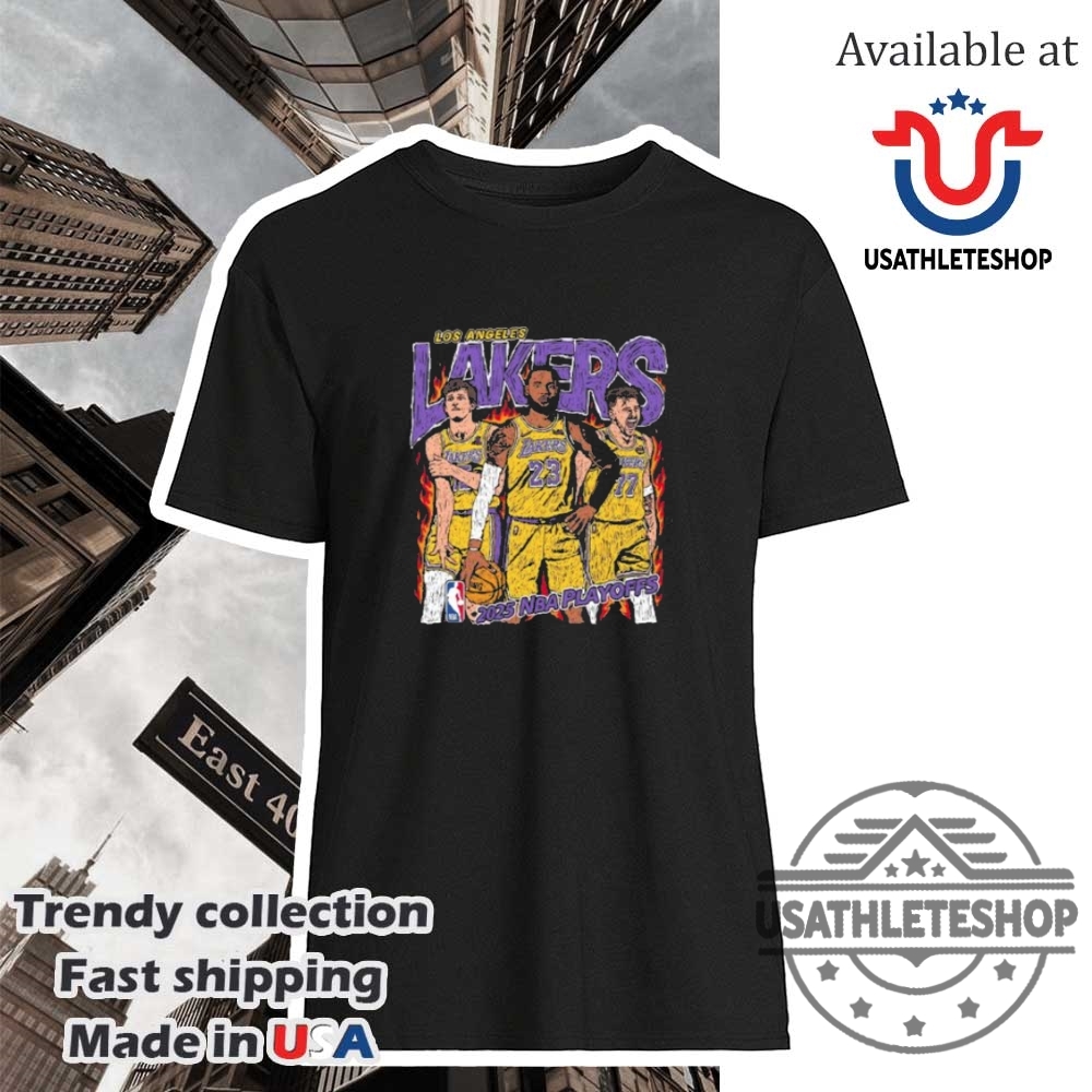 2025 Nba Playoffs Los Angeles Lakers Trio Tshirt Nba Finals Edition