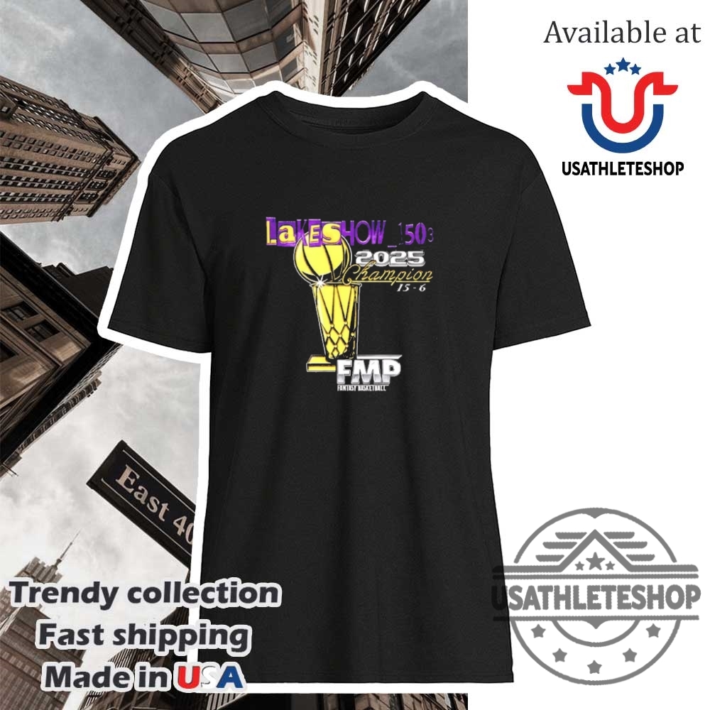"Top John Cena and Jey Uso Wrestlemania 41 Collectible T-Shirts" 14 Los Angeles Lakers Show 2025 Champion Fmp Fantasy Basketball Tshirt
