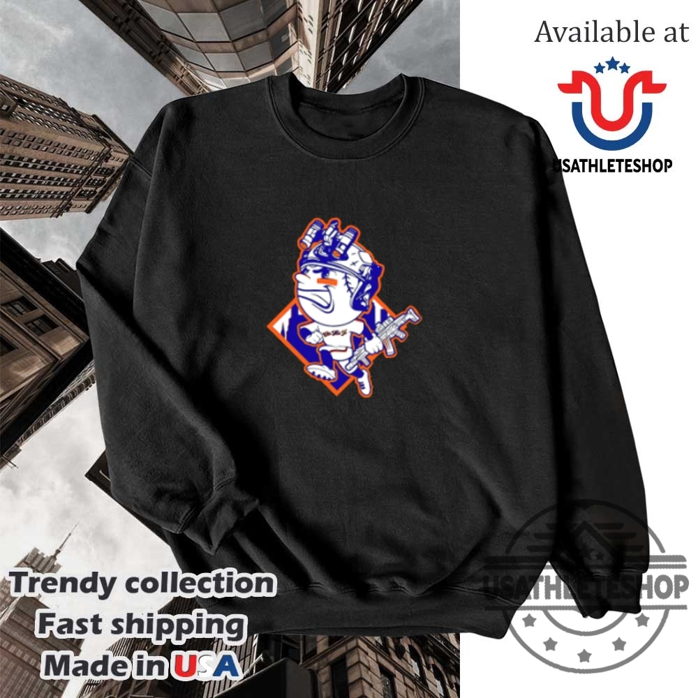 New York Mets Mr. Met Mascot Soldiers Helmet Tshirt Mlb Fan Gear 5 New York Mets Mr. Met Mascot Soldier’s Helmet T-Shirt – MLB Fan Gear