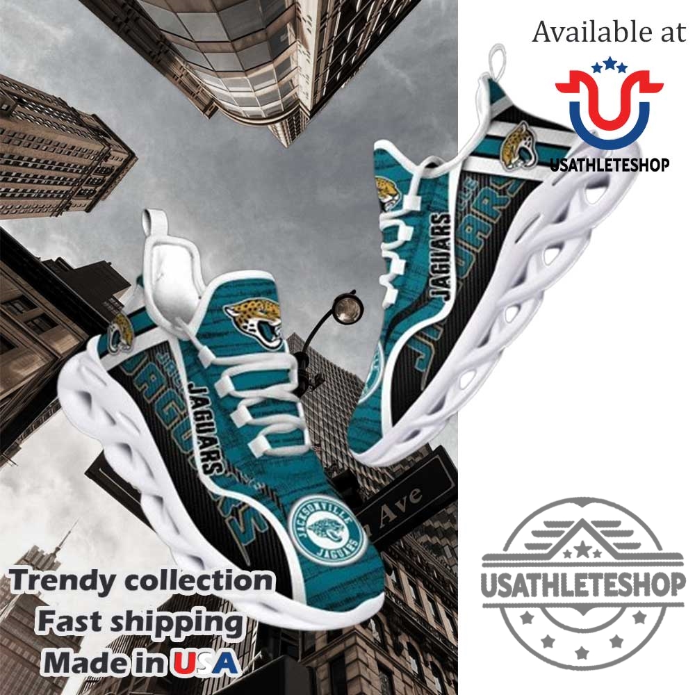 Jacksonville Jaguars Nfl Clunky Sneakers Max Soul Shoes White Sole 3 Jacksonville Jaguars NFL Clunky Sneakers Max Soul Shoes White Sole