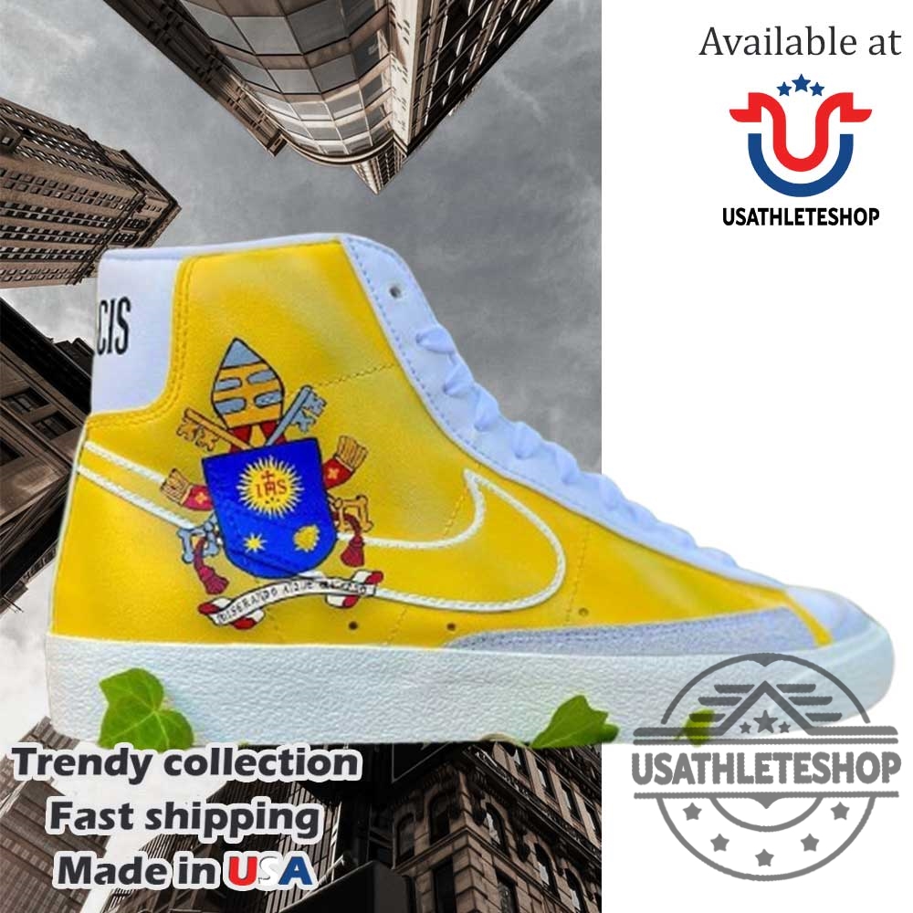 "Top Chris Brown Sneaker Picks: Unique Air Force and Stan Smith" 20 Pope Francis Custom Sneakers Yellow Hightop Shoes With Vatican Emblem