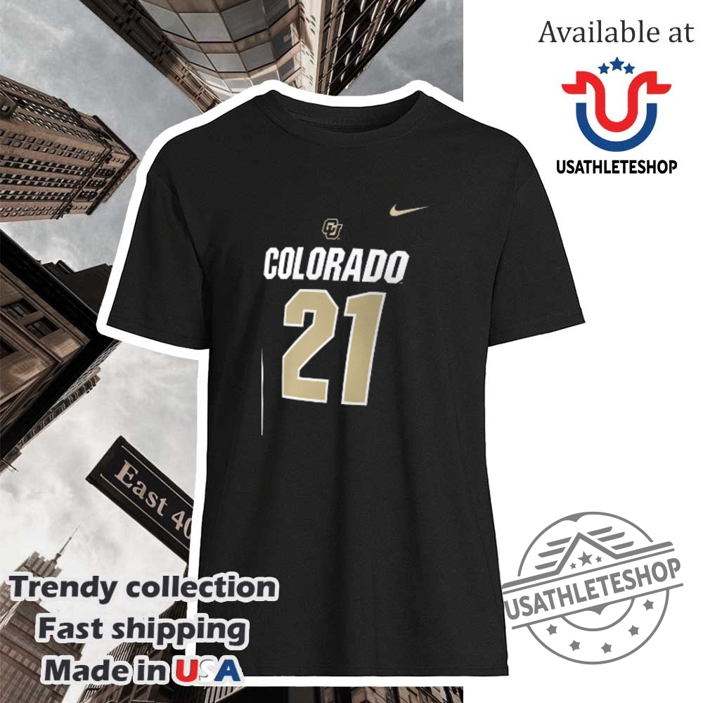 "Top 2025 NFL Draft T-Shirts: Jaguars and Packers Merchandise" 14 Shilo Sanders Colorado Mens Nike College Football Tshirt Official Team Gear