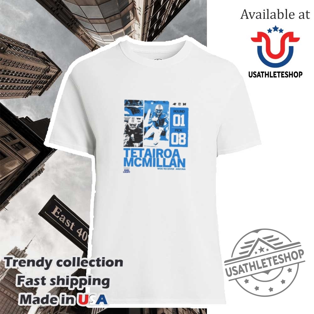 "Top 2025 NFL Draft T-Shirts: Jaguars and Packers Merchandise" 20 Tetairoa Mcmillan Carolina Panthers Round 1 Pick 8 Wr Nfl Draft 2025 Tshirt